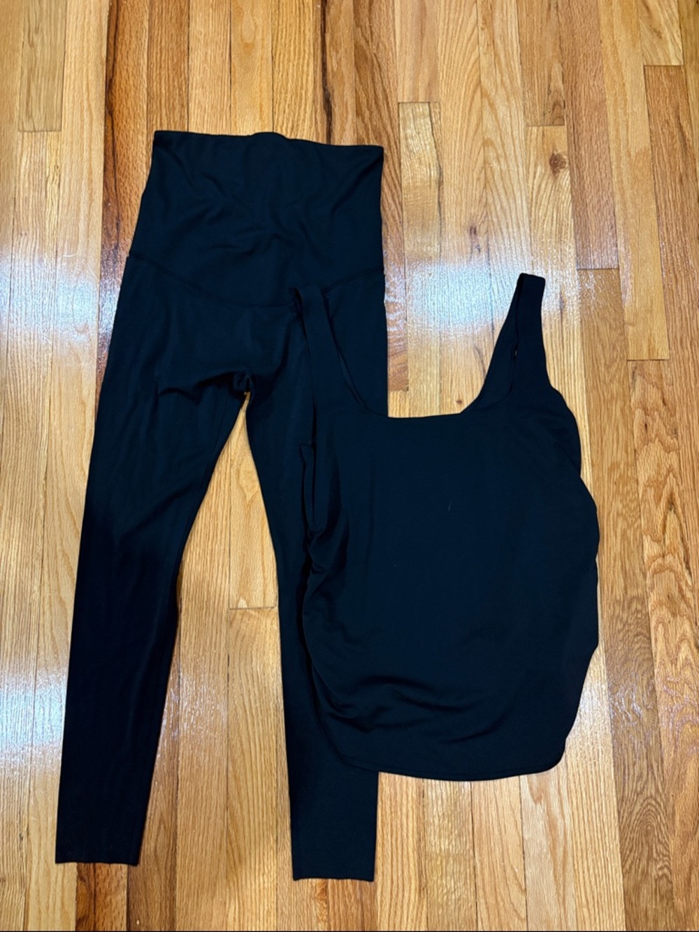 Victoria's Secret Maternity Black High-Waist Leggings with Black Maternity Tank